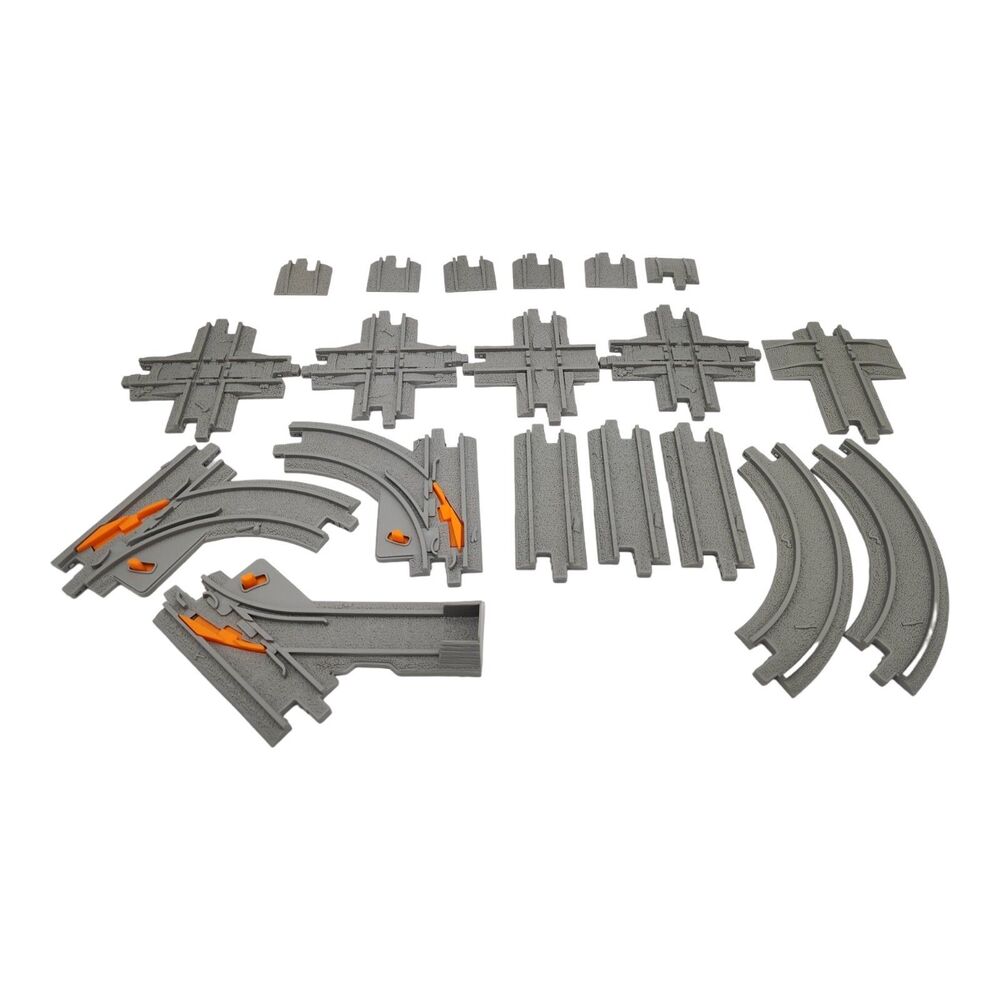 Fisher-Price GeoTrax Gray Track Lot Cogs Gears 19 Pc Replacement Train Set Parts
